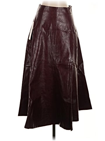 Aqua Faux Leather Skirt (view 1)
