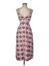 Just Fab 100% Polyester Print Orange Casual Dress Size L - photo 1