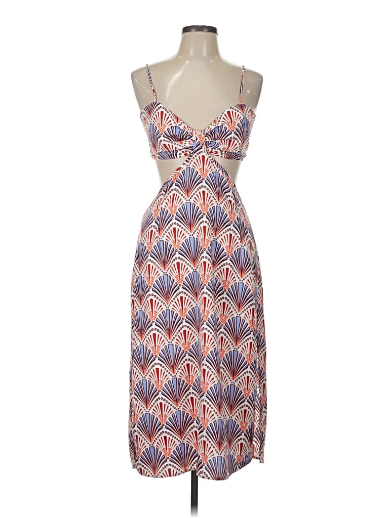 Pre-owned Just Fab Casual Dress In Orange