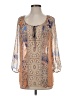 Meadow Rue 100% Polyester Tan 3/4 Sleeve Blouse Size S - photo 1