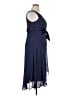 Evan Picone 100% Polyester Solid Blue Cocktail Dress Size 14 - photo 4