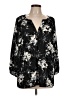 Lila Rose 100% Polyester Black Kimono Size 1X - photo 1
