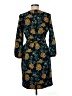 J.Crew 100% Polyester Print Teal Casual Dress Size 6 - photo 2