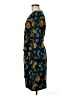 J.Crew 100% Polyester Print Teal Casual Dress Size 6 - photo 5