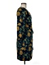 J.Crew 100% Polyester Print Teal Casual Dress Size 6 - photo 4