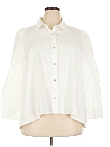 Crown & Ivy 3/4 Sleeve Button-Down Shirt (view 1)