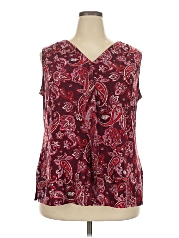 Roz & Ali Sleeveless Blouse (view 1)