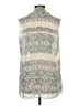 CAbi Gray Sleeveless Button-Down Shirt Size M - photo 2