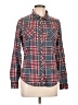 Obey Plaid Burgundy Long Sleeve Button-Down Shirt Size L - photo 1