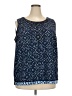 Roz & Ali Blue Sleeveless Blouse Size 2X - photo 1
