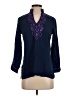 Escapada 100% Rayon Blue 3/4 Sleeve Blouse Size XS - photo 1