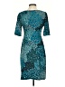 Connected Apparel Print Teal Cocktail Dress Size 4 (petite) - photo 2