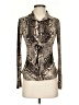 Ariella Animal Print Brown Long Sleeve Blouse Size S - photo 1