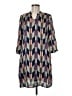 Tulle 100% Polyester Chevron-herringbone Gray Casual Dress Size M - photo 1