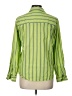 Talbots 100% Cotton Stripes Green Long Sleeve Button-Down Shirt Size 10 - photo 2