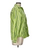 Talbots 100% Cotton Stripes Green Long Sleeve Button-Down Shirt Size 10 - photo 4