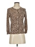 J.Crew 100% Cotton Animal Print Tan Cardigan Size S - photo 1