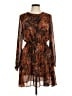 Monsoon 100% Polyester Paisley Brown Cocktail Dress Size 6 - photo 1