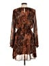 Monsoon 100% Polyester Paisley Brown Cocktail Dress Size 6 - photo 2