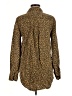 Zara 100% Lyocell Animal Print Brown Long Sleeve Button-Down Shirt Size M - photo 2