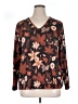 Emery Rose Brown Long Sleeve Blouse Size XL - photo 1