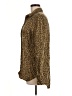 Zara 100% Lyocell Animal Print Brown Long Sleeve Button-Down Shirt Size M - photo 5