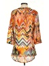 Peppermint Bay Chevron-herringbone Orange 3/4 Sleeve Blouse Size S - photo 2