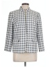 Anne Klein 100% Polyester Houndstooth Gray Blazer Size 12 - photo 1