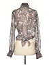Elan 100% Polyester Paisley Gray Long Sleeve Blouse Size S - photo 2