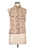 Ambiance Apparel 100% Polyester Paisley Gold Sleeveless Blouse Size L - photo 1
