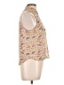 Ambiance Apparel 100% Polyester Paisley Gold Sleeveless Blouse Size L - photo 4