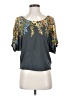 Deletta 100% Rayon Gray Short Sleeve Top Size XS - photo 1