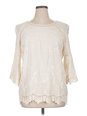 Solitaire 3/4 Sleeve Blouse (view 1)
