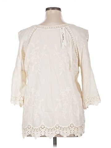 Solitaire 3/4 Sleeve Blouse (view 2)