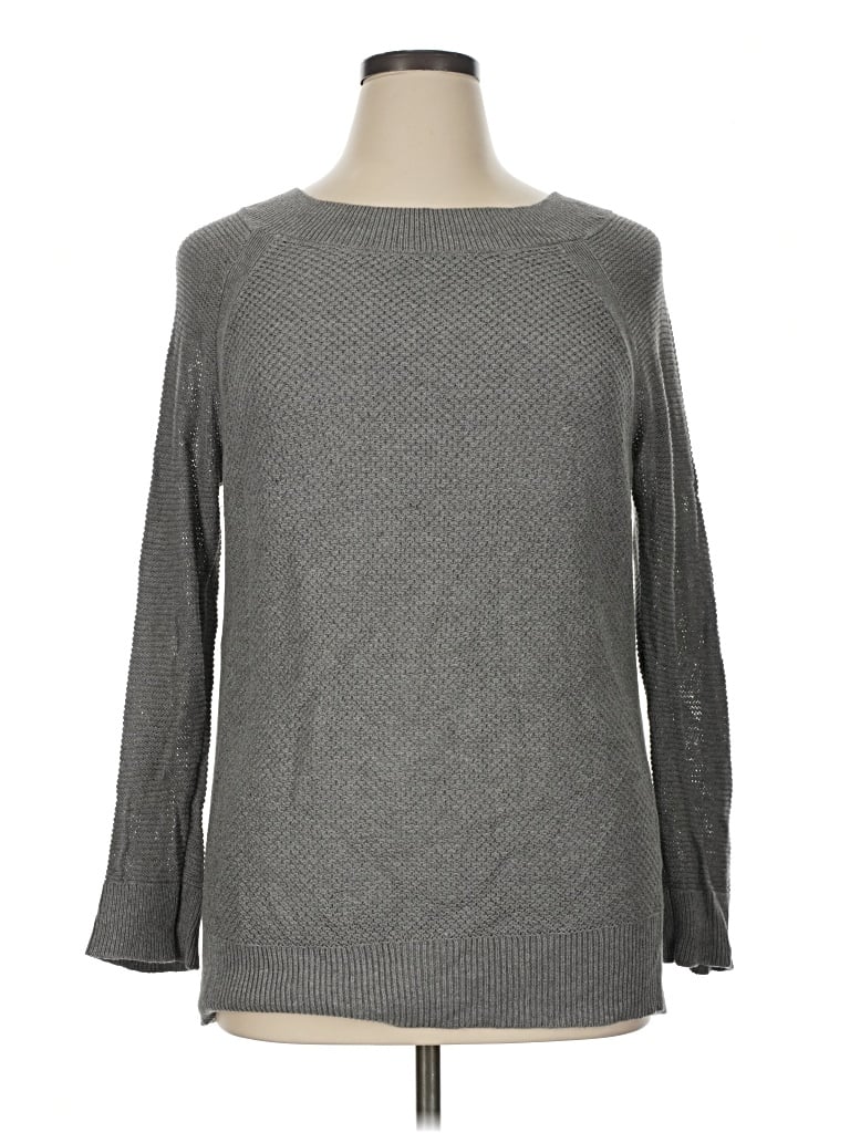 Pre-owned Ann Taylor Loft Pullover Sweater In Gray