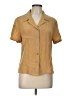 Halston Tan Short Sleeve Blouse Size 10 - photo 1