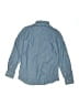 Crewcuts 100% Cotton Chevron-herringbone Blue Long Sleeve Button-Down Shirt Size 12 - photo 2