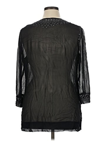 Maggy London 3/4 Sleeve Silk Top (view 2)