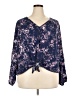 Cooper & Ella 100% Rayon Blue 3/4 Sleeve Blouse Size 2X - photo 1