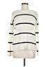 Bobeau 100% Acrylic Stripes Ivory Turtleneck Sweater Size M - photo 1