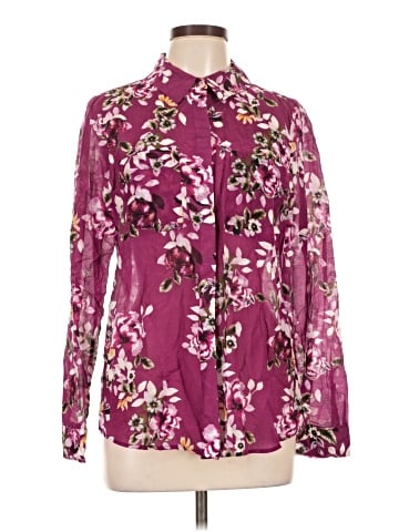 White House Black Market Long Sleeve Blouse (view 1)