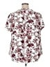 41Hawthorn 100% Polyester Floral White Short Sleeve Blouse Size 1X - photo 2