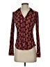 T.J. Maxx Burgundy Long Sleeve Blouse Size XS - photo 1