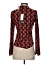T.J. Maxx Burgundy Long Sleeve Blouse Size XS - photo 2
