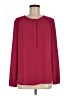 Ann Taylor LOFT 100% Polyester Burgundy Long Sleeve Blouse Size M - photo 1