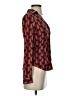 T.J. Maxx Burgundy Long Sleeve Blouse Size XS - photo 4