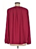 Ann Taylor LOFT 100% Polyester Burgundy Long Sleeve Blouse Size M - photo 2