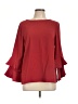 J.Crew 100% Polyester Red 3/4 Sleeve Blouse Size 10 (tall) - photo 1