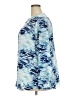 Zac & Rachel 100% Polyester Print Blue Long Sleeve Blouse Size 2X - photo 5