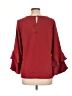 J.Crew 100% Polyester Red 3/4 Sleeve Blouse Size 10 (tall) - photo 2